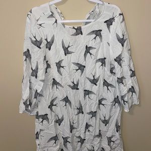 super cute flowy bird blouse